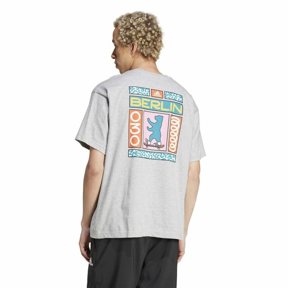Herren Kurzarm-T-Shirt Adidas Berlin Bear Weiß S