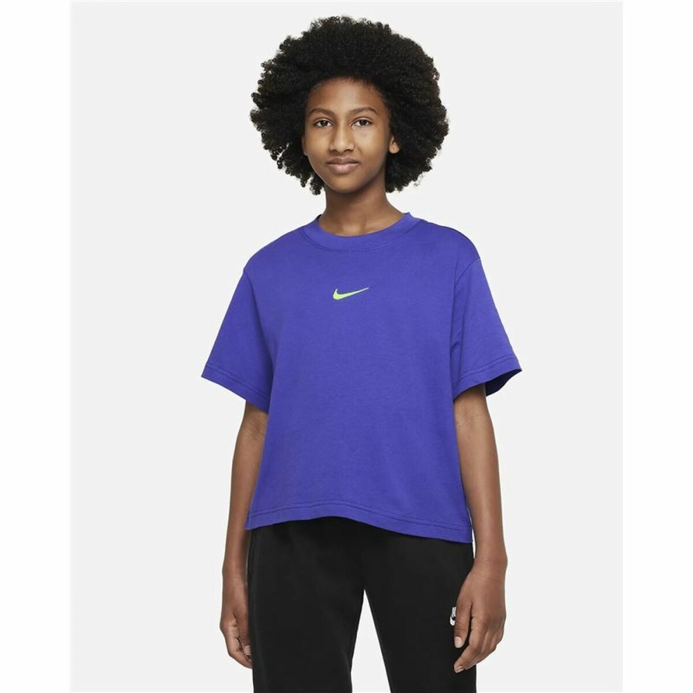 Child's Short Sleeve T-Shirt Nike Sportswear Blue