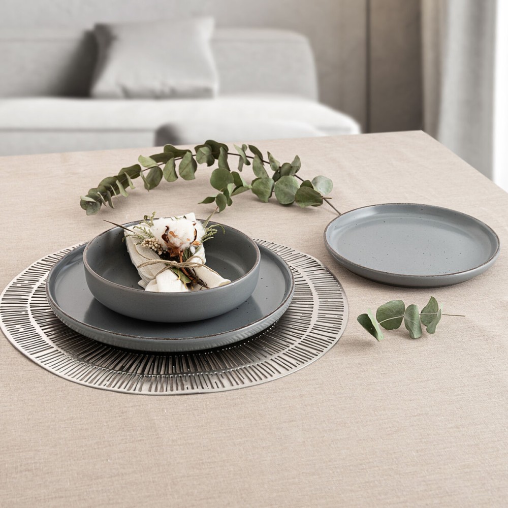 Tableware Quid Duna Grey Ceramic 12 Pieces