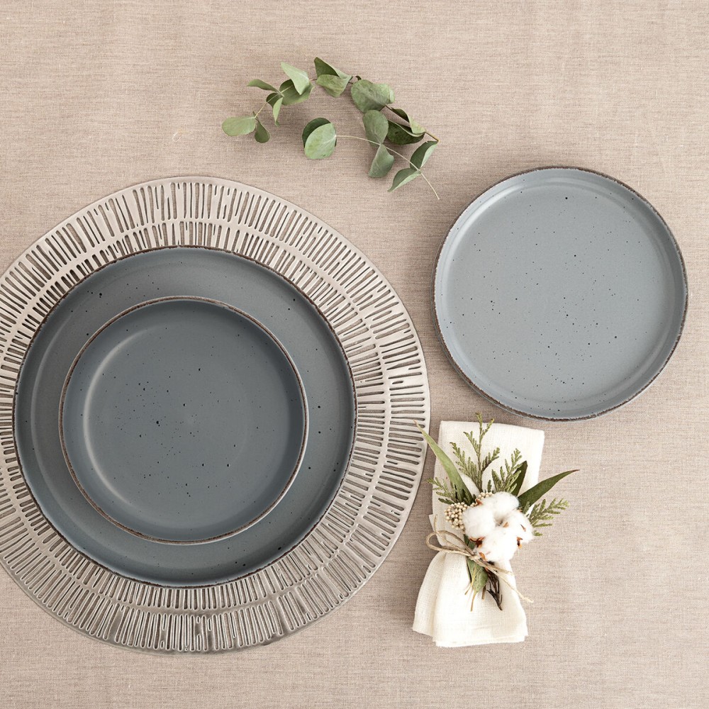 Tableware Quid Duna Grey Ceramic 12 Pieces