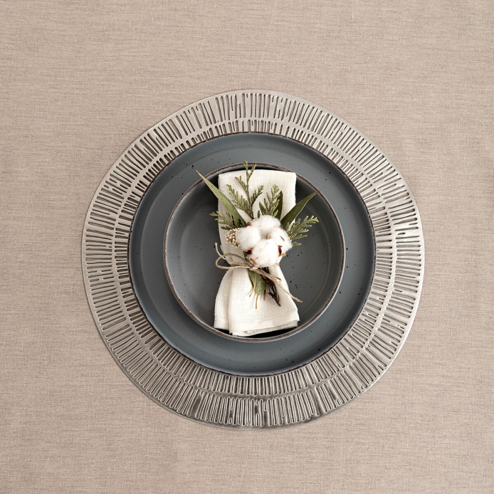Tableware Quid Duna Grey Ceramic 12 Pieces