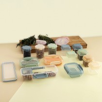 Set of Stackable Hermetically-sealed Kitchen Containers Quid Minimal 5 x 5 x 6 cm 6 Pieces