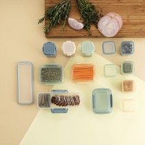 Set of Stackable Hermetically-sealed Kitchen Containers Quid Minimal 5 x 5 x 6 cm 6 Pieces