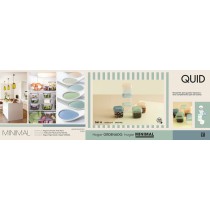 Set of Stackable Hermetically-sealed Kitchen Containers Quid Minimal 5 x 5 x 6 cm 6 Pieces