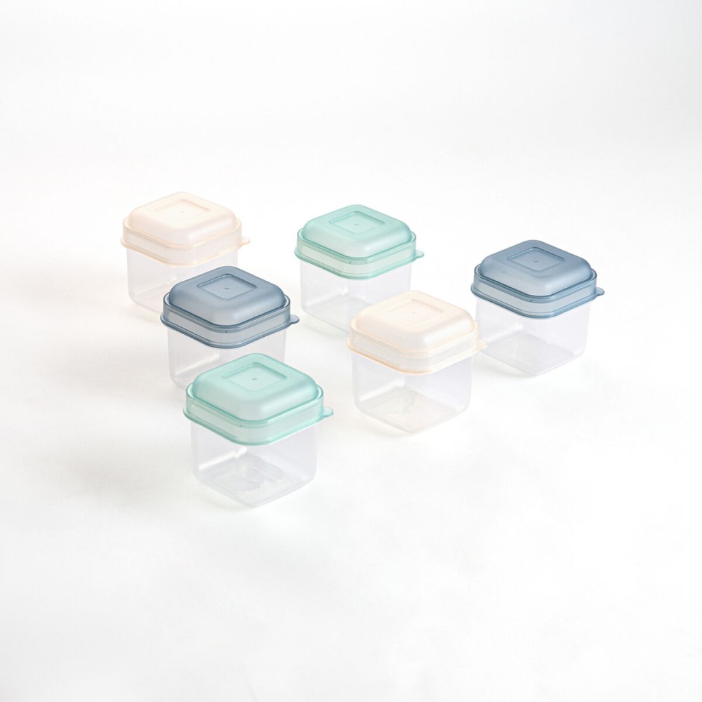 Stapelbares luftdichtes Küchenbehälterset Quid Minimal 5 x 5 x 6 cm 6 Stücke