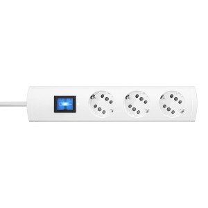 Rallonge 3 prises Schuko avec interrupteur Kopp Duoversal Plus 3600 W (1,4 m)