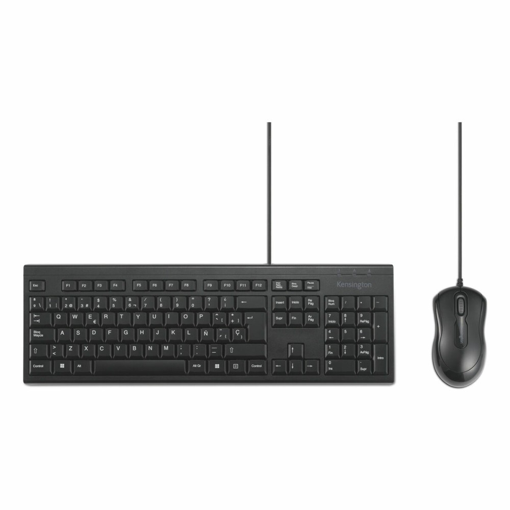 Tastatur mit Maus Kensington K75452ES Schwarz Qwerty Spanisch