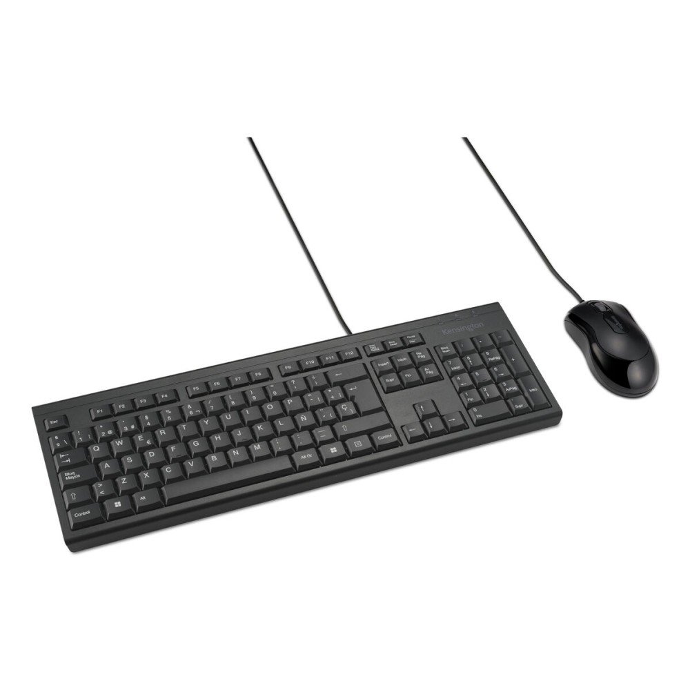 Tastatur mit Maus Kensington K75452ES Schwarz Qwerty Spanisch