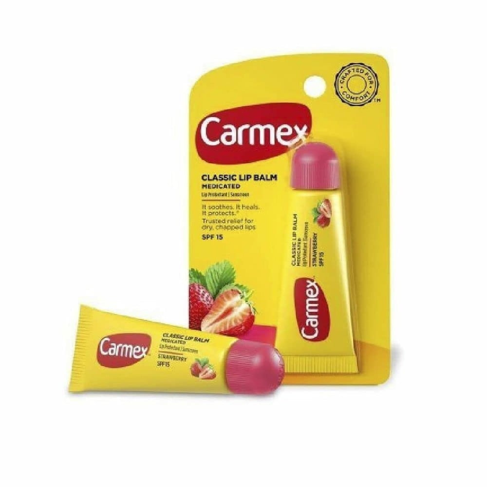 Moisturising Lip Balm Carmex Carmex Strawberry Yellow Red