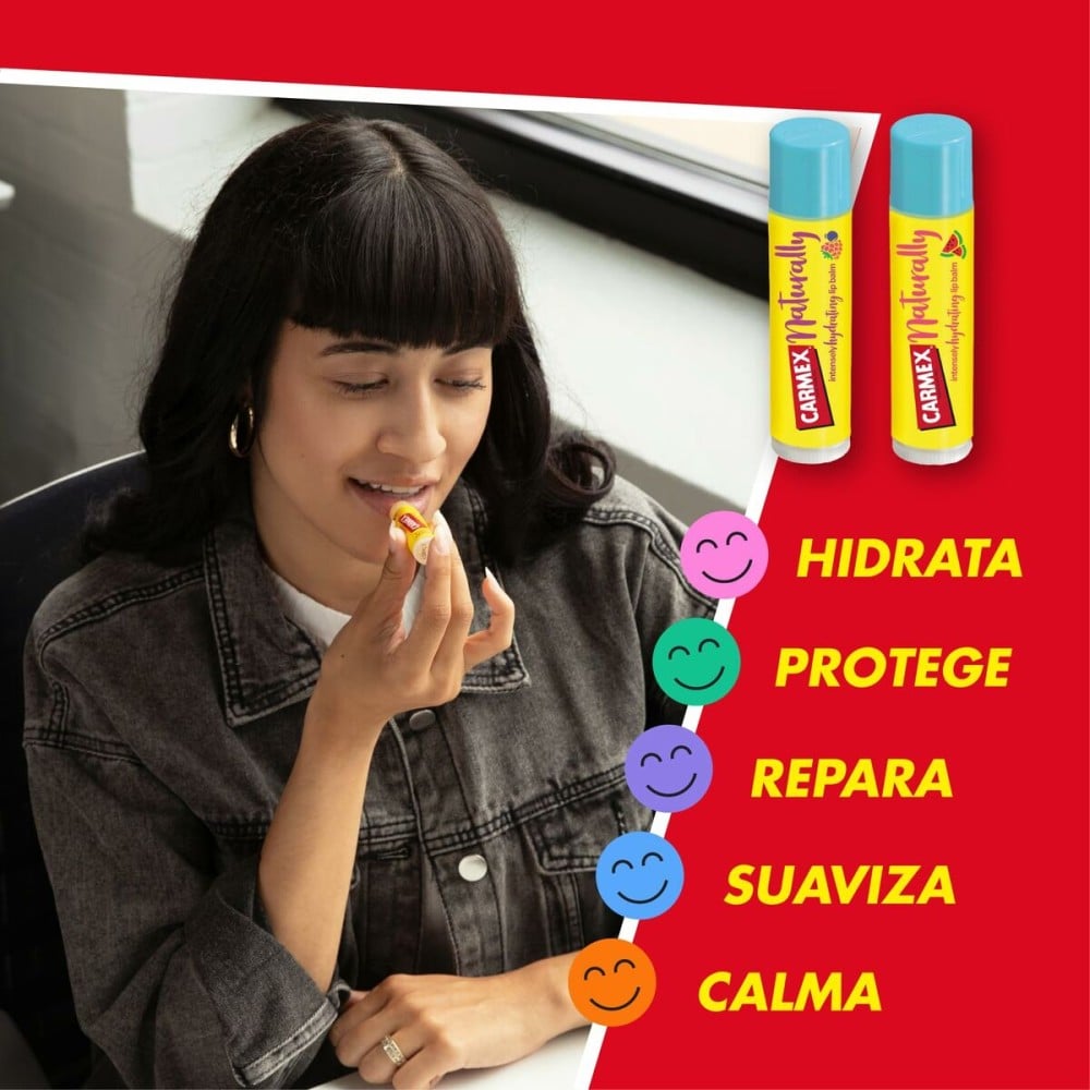 Moisturising Balm Carmex Hi Anti-Age Transparent Red fruits Stick Lip plumper