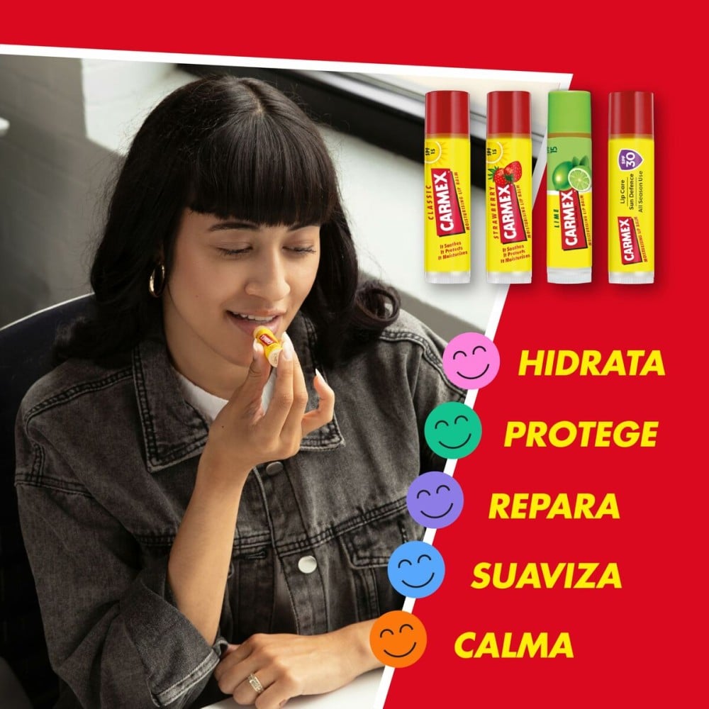 Moisturising Lip Balm Carmex Classic Yellow Black Spf 15 Stick