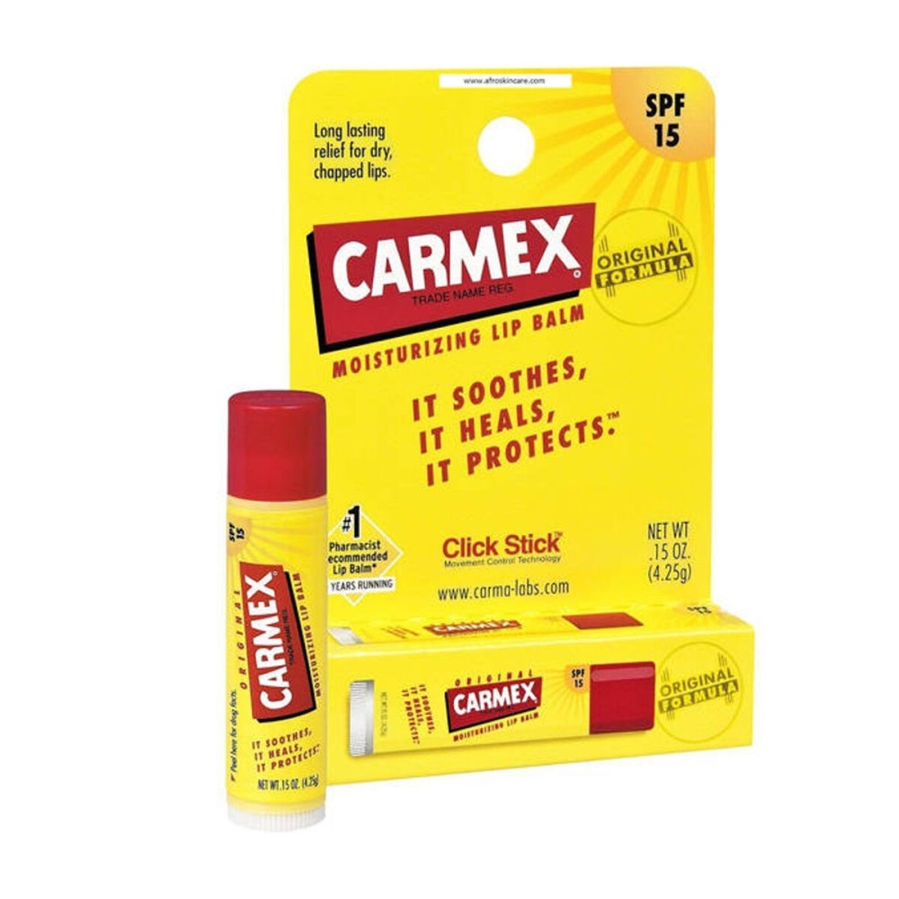 Moisturising Lip Balm Carmex Classic Yellow Black Spf 15 Stick