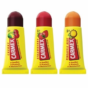 Baume à lèvres hydratant Carmex Triplo Transparent Spf 15 Fraise Ananas Cerise 3 Pièces (3 Unités)