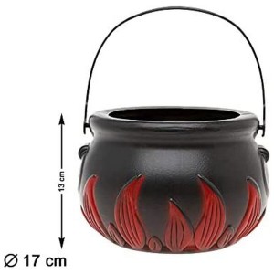 Halloween-Dekoration Schwarz 17 cm Hexe Halloween