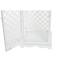 Laternen-Set DKD Home Decor Weiß Metall Kristall Araber Antiker Finish 24 x 24 x 74 cm (3 Stücke)