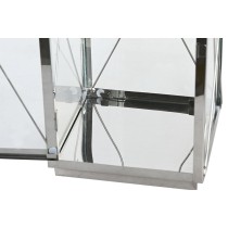 Laternen-Set DKD Home Decor Schwarz Kristall Stahl Moderne Verchromt 18 x 18 x 43 cm (2 Stücke)