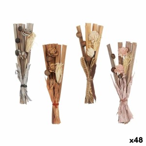 Bouquets Gift Decor 25-2190 Gris Orange Rose Naturel osier 15 x 35 x 5 cm (48 Unités)