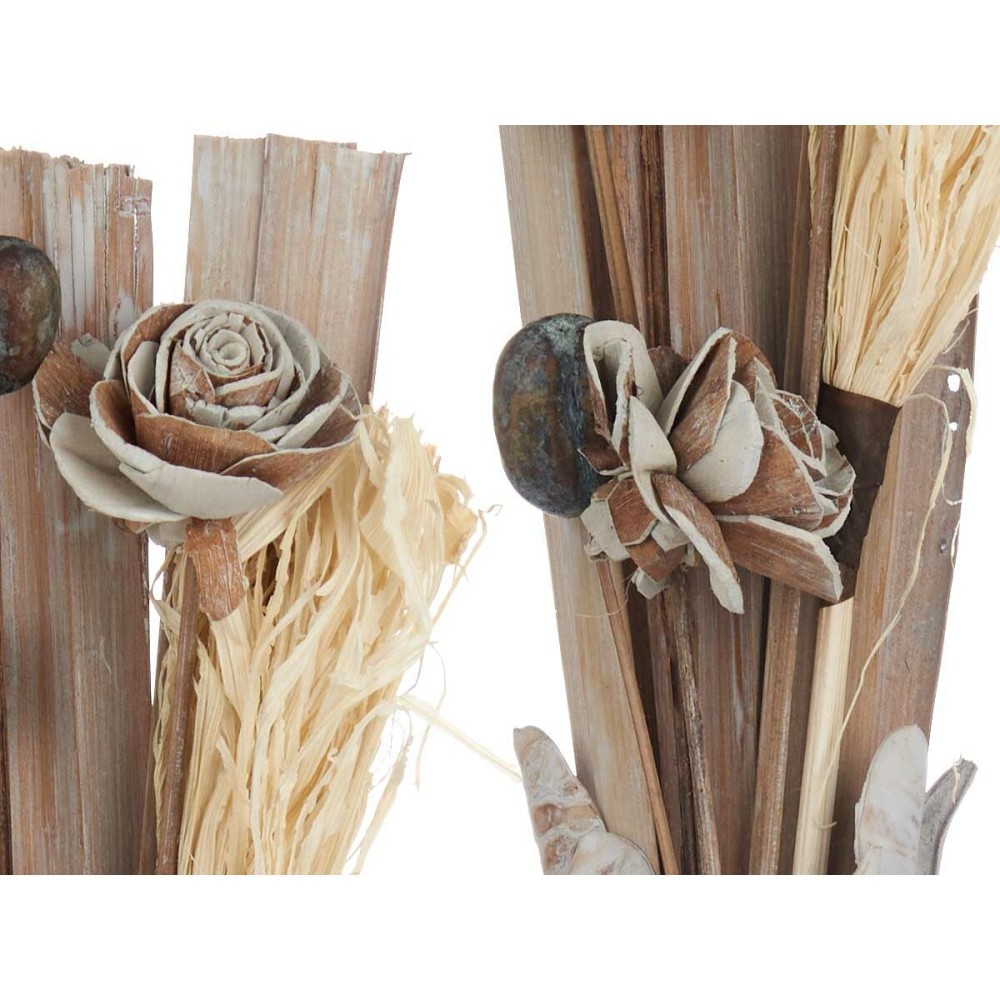 Bouquets Gift Decor 25-2190 Gris Orange Rose Naturel osier 15 x 35 x 5 cm (48 Unités)