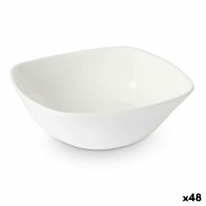 Snack Bowl Vivalto LFW-50 White Opaline glass Squared 11 x 4 x 11 cm (48 Units)