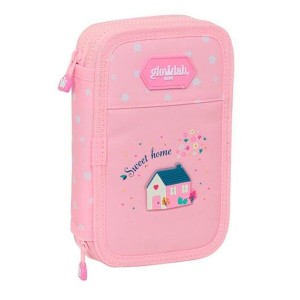 Plumier double Glow Lab Sweet Home Rose 28 Pièces 12,5 x 4 x 19,5 cm 12,5 x 40 x 19,5 cm