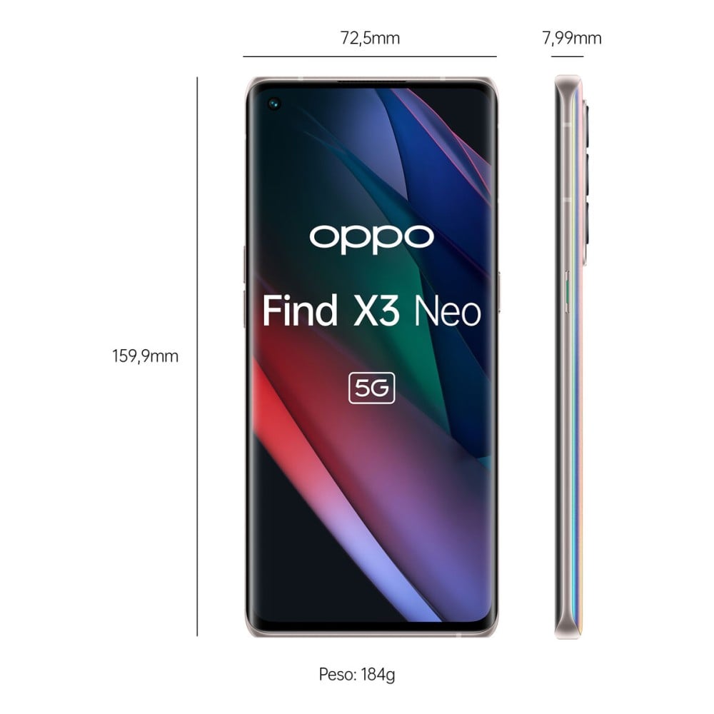 Smartphone Oppo Find X3 Neo 6,55" Snapdragon 865 12 GB RAM 256 GB Noir Argenté