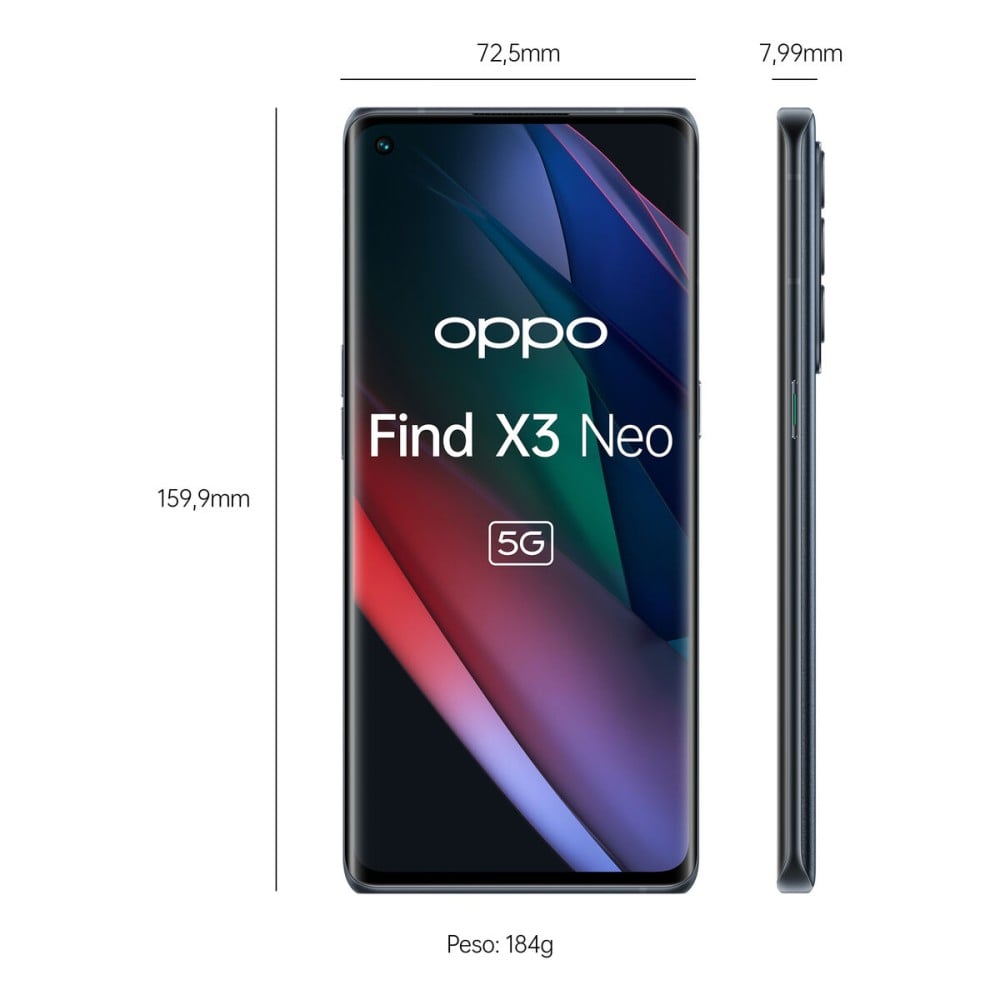 Smartphone Oppo Find X3 Neo 6,55" Snapdragon 865 Noir 12 GB RAM 256 GB