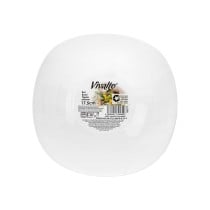 Bowl Vivalto LFW-75 White Opaline glass Squared 17,5 x 6 x 17,5 cm (36 Units)