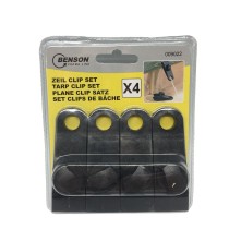 Markisen- und Planenklemmenset Bensontools Clip Schwarz 4 Stück Ø 0,27 x 8 x 3 cm