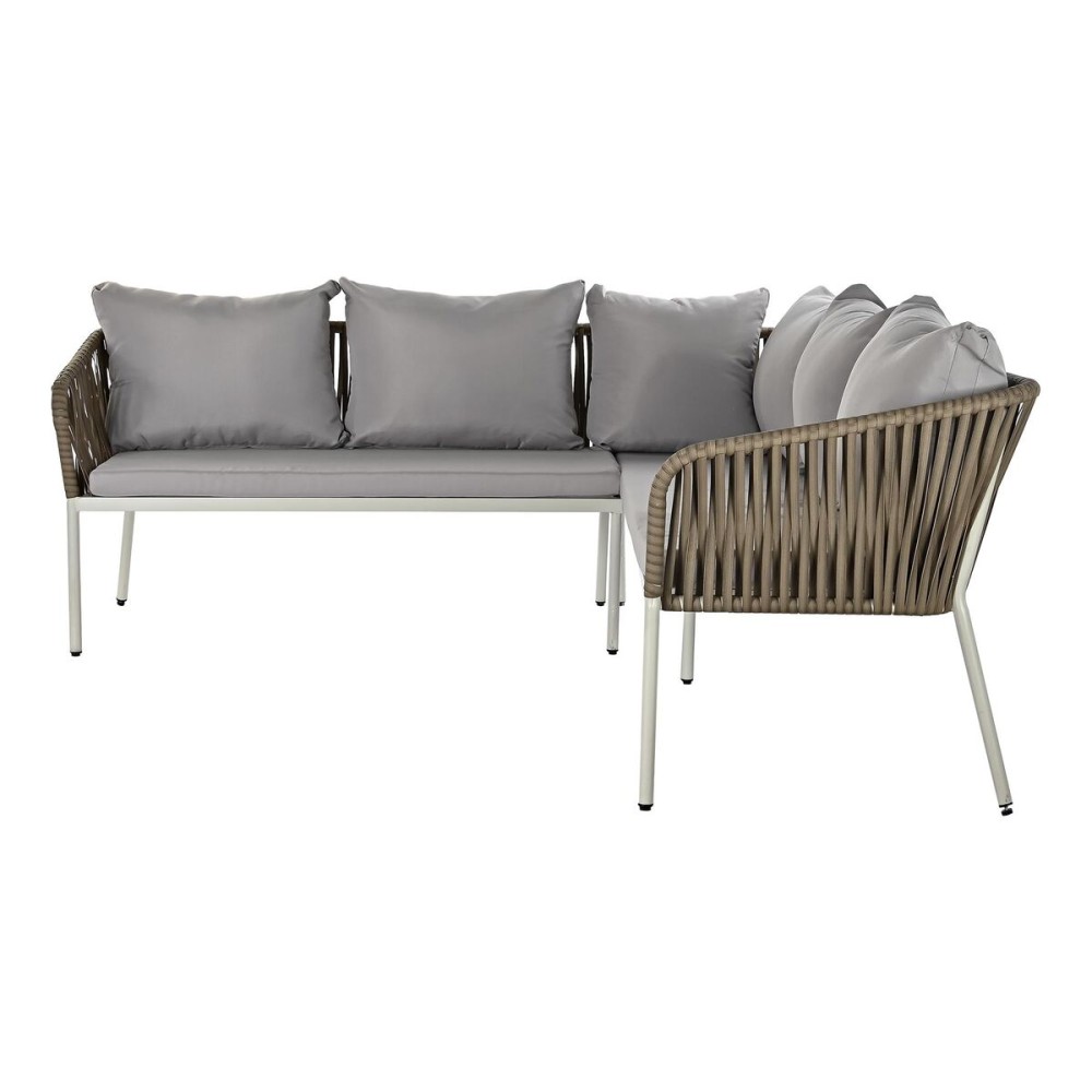 Gartenmöbel DKD Home Decor Weiß Hellbraun 190 x 190 x 70 cm