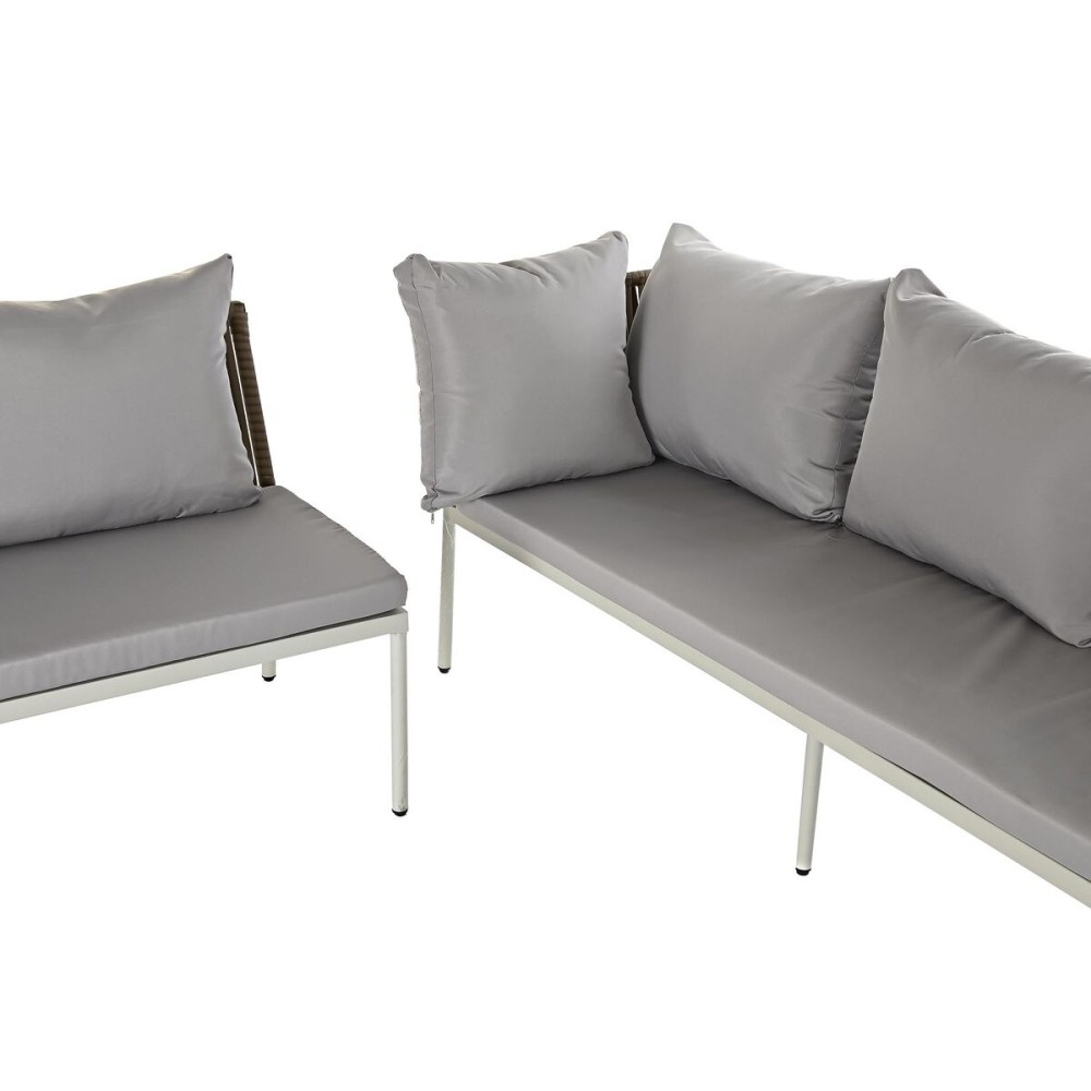 Gartenmöbel DKD Home Decor Weiß Hellbraun 190 x 190 x 70 cm