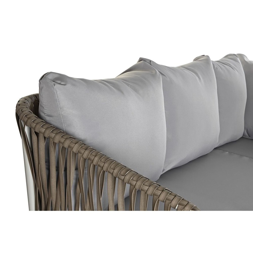 Gartenmöbel DKD Home Decor Weiß Hellbraun 190 x 190 x 70 cm