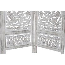 Paravent DKD Home Decor Blanc Bois de manguier Bois MDF 150 x 2 x 180 cm