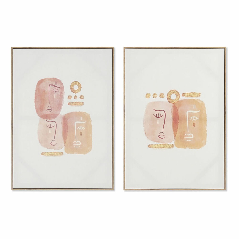 Bild DKD Home Decor abstrakt (2 Stück) (50 x 3 x 70 cm)