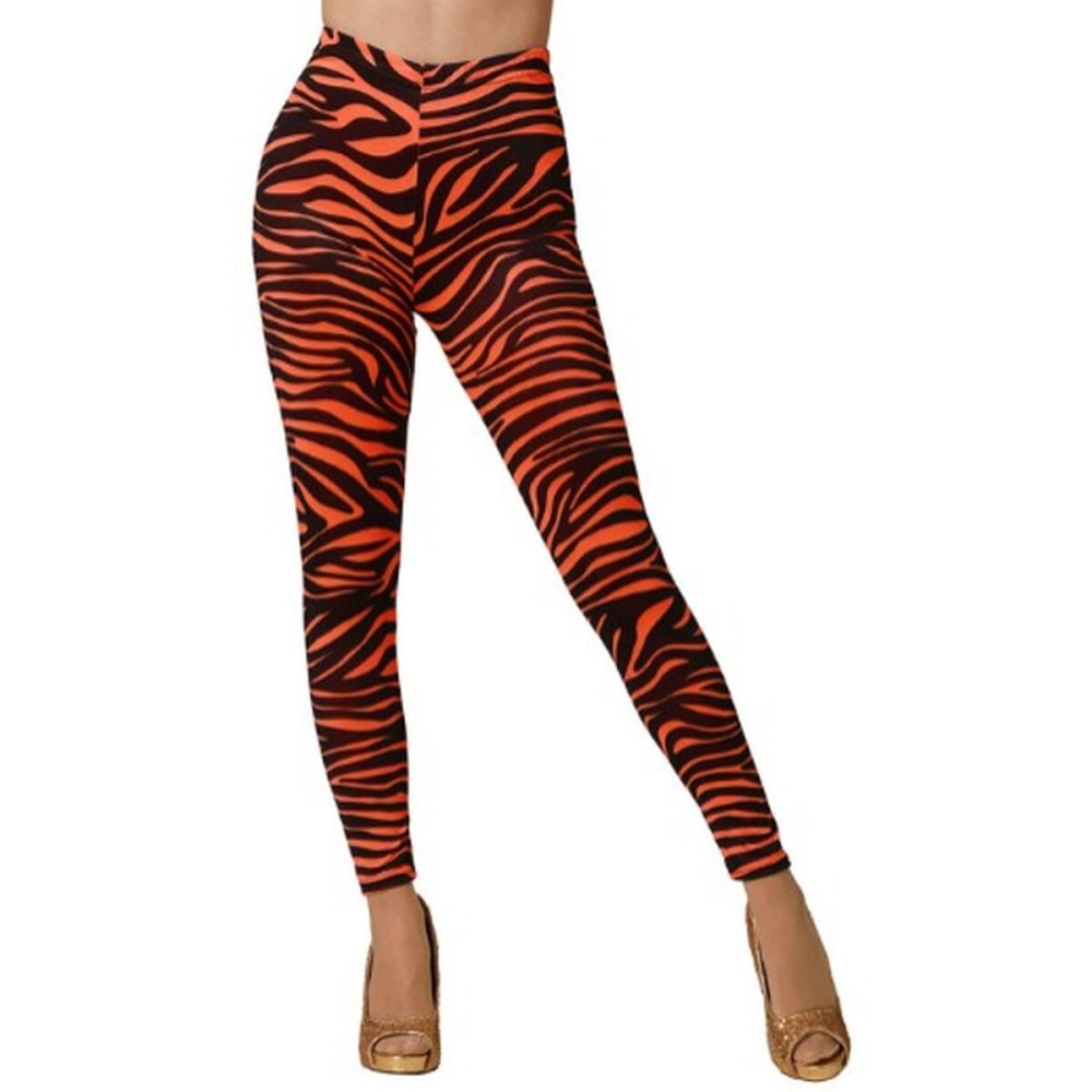 Leggings Streifen Orange