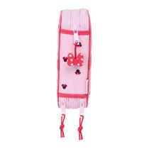 Dreifaches Federmäppchen Minnie Mouse Naive Rosa 12,5 x 19,5 x 5,5 cm 37 Stücke