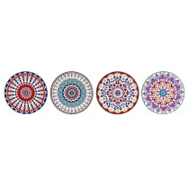 Dessous de verres DKD Home Decor Mandala 4 Unités (10,8 x 10,8 x 0,7 cm)