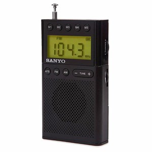 Tragbares Digital-Radio Sanyo Schwarz AM/FM