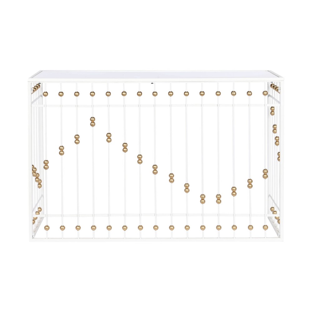 Meuble d'Entrée Home ESPRIT Blanc Doré 120 x 40 x 80 cm