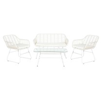 Garden furniture DKD Home Decor White 124 x 74 x 84 cm (4 Pieces)