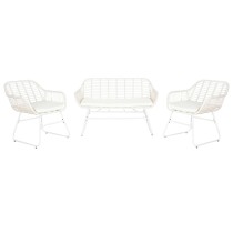 Garden furniture DKD Home Decor White 124 x 74 x 84 cm (4 Pieces)
