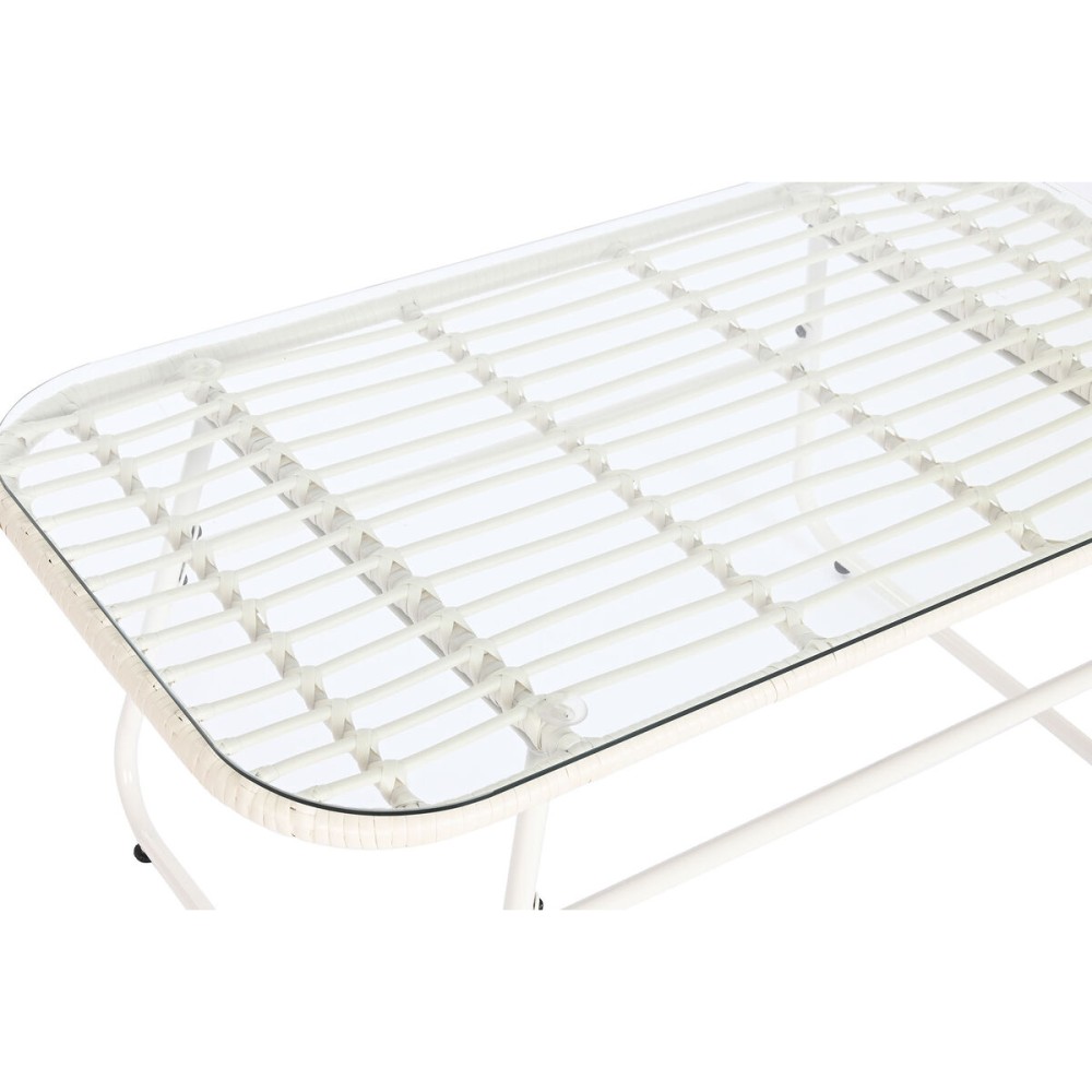 Garden furniture DKD Home Decor White 124 x 74 x 84 cm (4 Pieces)