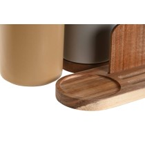 Gefäß für Küchenutensilien Home ESPRIT Akazienholz Dolomite 20 x 9,5 x 18,5 cm (2 Stück)