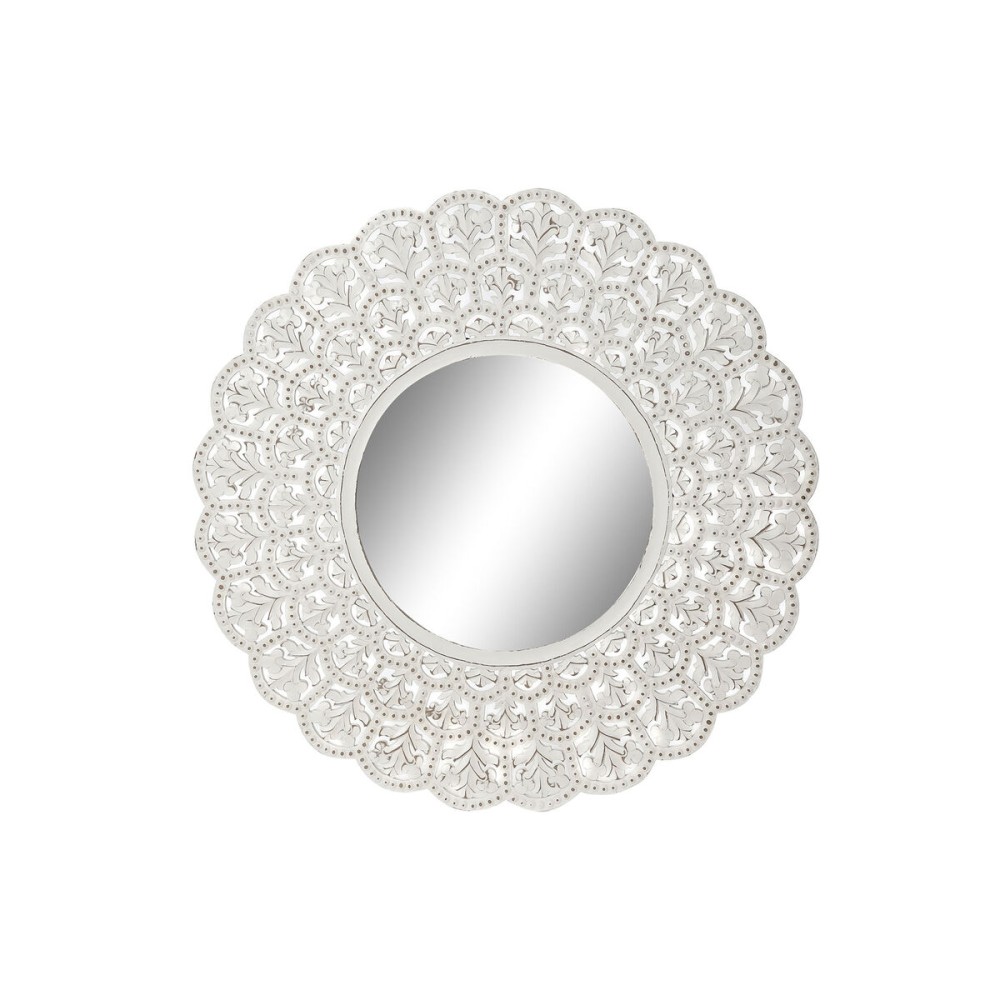 Wall mirror Home ESPRIT White Indian Man Stripped 89 x 2 x 89 cm