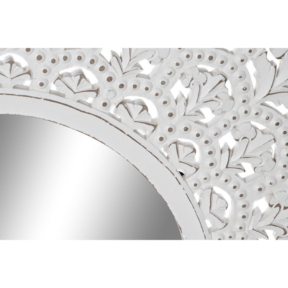 Wall mirror Home ESPRIT White Indian Man Stripped 89 x 2 x 89 cm