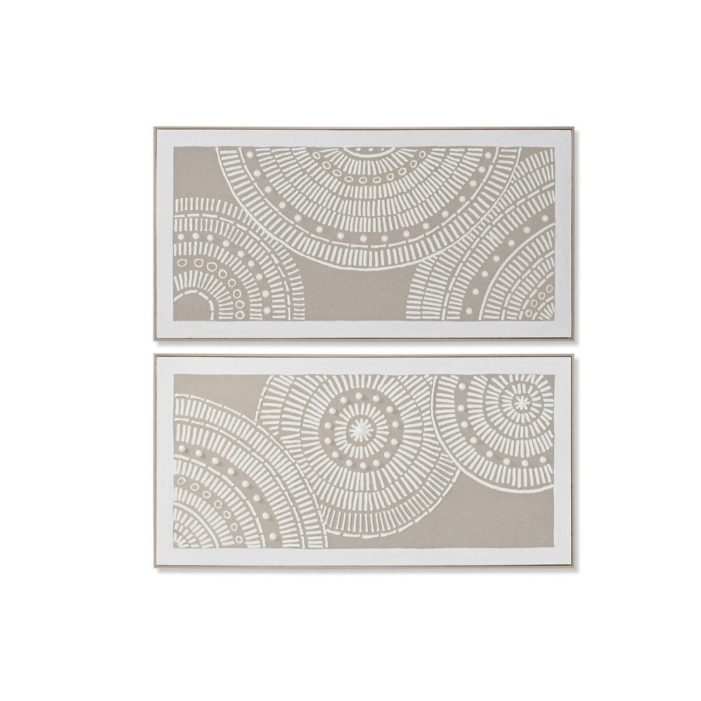 Bild Home ESPRIT Weiß Beige Kreise Urban 122 x 4,5 x 62 cm (2 Stück)