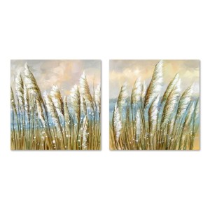 Bild Home ESPRIT Blau Gold Strand Mediterraner 80 x 3 x 80 cm (2 Stück)