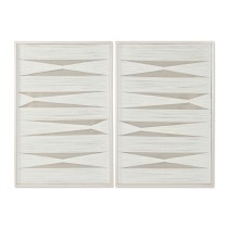 Cadre Home ESPRIT Blanc Beige Moderne Urbaine 60 x 3 x 90 cm (2 Unités)