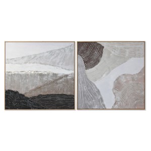Bild Home ESPRIT Braun Schwarz Beige abstrakt 123 x 4,3 x 123 cm (2 Stück)