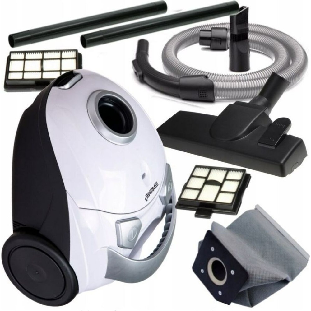 Bagged Vacuum Cleaner Prime3 White Black 700 W