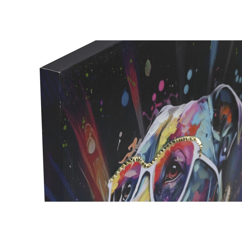 Painting Home ESPRIT Black Modern Dog 60 x 3 x 90 cm (2 Units)